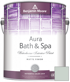 Краска Benjamin Moore Aura Bath & Spa Interior Paint Matte Finish (532) цвет 701 Swept Away