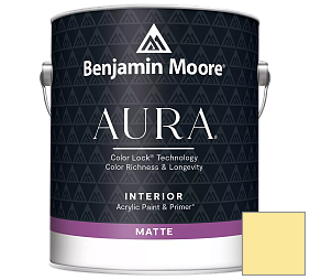 Краска Benjamin Moore Aura Interior Paint - Matte (522) цвет 2023-50 Lemon Meringue