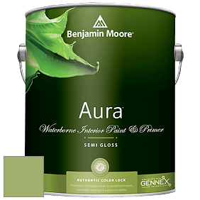 Benjamin Moore Aura 528 Waterborne Interior Semi-gloss Finish краска цвет NCS S 2040-G40Y 