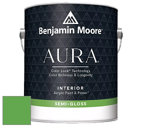 Benjamin Moore Aura 528 Waterborne Interior Semi-gloss Finish краска цвет 2033-30 Fresh Scent Green