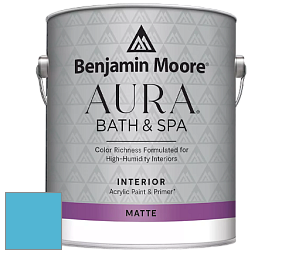 Benjamin Moore Aura 532 Bath & Spa Waterborne Interior Paint Matte Finish краска цвет NCS S 1050-B 
