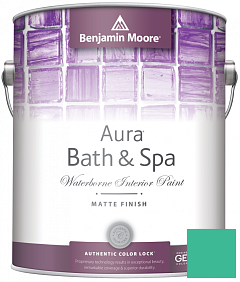 Краска Benjamin Moore Aura Bath & Spa Interior Paint Matte Finish (532) цвет 615 Mayan Green
