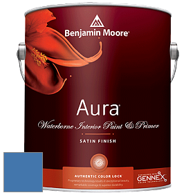 Benjamin Moore Aura 526 Waterborne Interior Satin Finish покрытие цвет NCS S 3050-R80B 