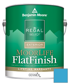 Краска Regal Select Exterior Paint-MoorLife Flat Finish (W105) цвет 790 Bayberry Blue