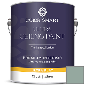 Краска COLOR SMART CS 758 ULTRA CEILING PAINT ультраматовая краска цвет 704 Del Mar Blue