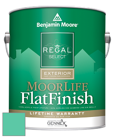 Benjamin Moore W105 Regal Select Exterior Paint-MoorLife Flat Finish краска цвет 2044-40 Amelia Island Blue
