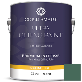 Краска COLOR SMART CS 758 ULTRA CEILING PAINT ультраматовая краска цвет 2041-20 Fiddlehead Green