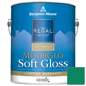 Краска Regal Select Exterior Paint-Moor GloSoft Gloss Finish (W096) цвет 2045-20 Lawn Green