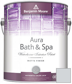 Краска Benjamin Moore Aura Bath & Spa Interior Paint Matte Finish (532) цвет 2124-50 Bunny Gray