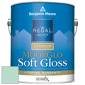 Benjamin Moore W096 Regal Select Exterior Paint-Moor GloSoft Gloss Finish краска цвет 598 Surf 'n Turf
