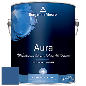 Benjamin Moore Aura 524 Waterborne Interior Eggshell Finish краска цвет 2065-20 Dark Royal Blue