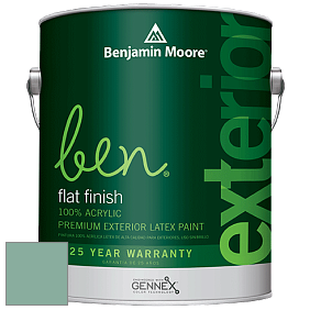 Benjamin Moore Ben 541 Waterborne Exterior Flat Finish краска цвет 641 Everglades