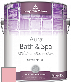 Benjamin Moore Aura 532 Bath & Spa Waterborne Interior Paint Matte Finish краска цвет 2008-50 Delicate Rose