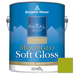 Краска Regal Select Exterior Paint-Moor GloSoft Gloss Finish (W096) цвет 2027-10 Dark Lime