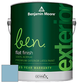 Benjamin Moore Ben 541 Waterborne Exterior Flat Finish краска цвет 2062-50 Blue Jean