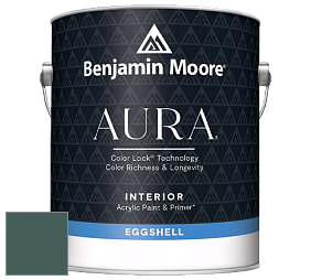 Benjamin Moore Aura 524 Waterborne Interior Eggshell Finish краска цвет 2050-20 Dollar Bill Green