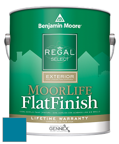 Benjamin Moore W105 Regal Select Exterior Paint-MoorLife Flat Finish краска цвет 2059-30 Laguna Blue