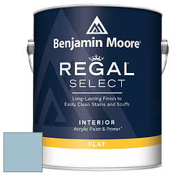 Benjamin Moore 547 Regal Select Waterborne Interior Flat Finish краска цвет 1676 Northern Air