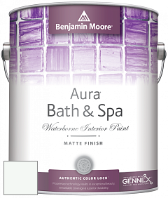 Benjamin Moore Aura 532 Bath & Spa Waterborne Interior Paint Matte Finish краска цвет RAL 9003 