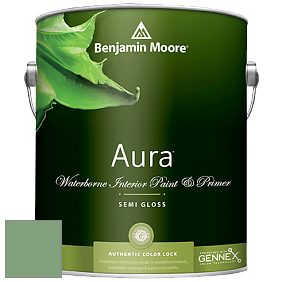 Benjamin Moore Aura 528 Waterborne Interior Semi-gloss Finish краска цвет NCS S 3030-G20Y 