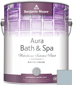 Краска Benjamin Moore Aura Bath & Spa Interior Paint Matte Finish (532) цвет 1620 Blue Heather
