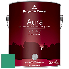 Benjamin Moore Aura 631 Waterborne Exterior Satin Finish краска цвет 2043-30 Kelp Forest Green
