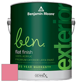 Benjamin Moore Ben 541 Waterborne Exterior Flat Finish краска цвет 2002-40 Flamingo's Dream