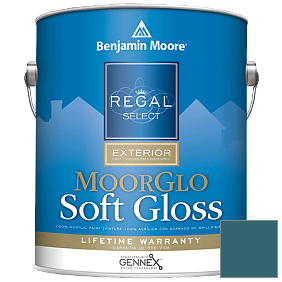 Краска Regal Select Exterior Paint-Moor GloSoft Gloss Finish (W096) цвет 728 Bermuda Turquoise