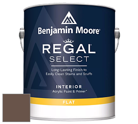 Benjamin Moore 547 Regal Select Waterborne Interior Flat Finish краска цвет 2107-20 Mocha Brown