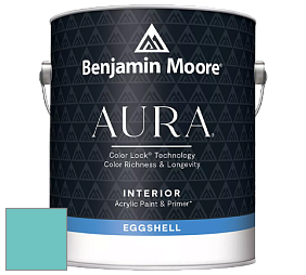 Benjamin Moore Aura 524 Waterborne Interior Eggshell Finish краска цвет 732 Burbank Blue