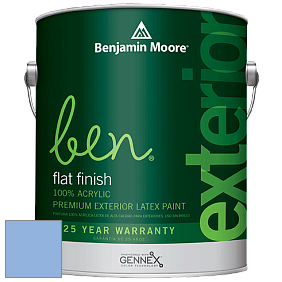 Benjamin Moore Ben 541 Waterborne Exterior Flat Finish краска цвет 2067-50 Summer Blue