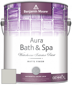 Benjamin Moore Aura 532 Bath & Spa Waterborne Interior Paint Matte Finish краска цвет OC-52 BM OC-52