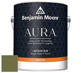 Benjamin Moore Aura 526 Waterborne Interior Satin Finish покрытие цвет NCS S 5040-G50Y 