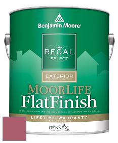 Benjamin Moore W105 Regal Select Exterior Paint-MoorLife Flat Finish краска цвет 2081-30 Vibrant Blush