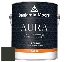 Benjamin Moore Aura 526 Waterborne Interior Satin Finish покрытие цвет RAL 6008 