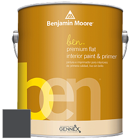 Benjamin Moore Ben W625 Premium Interior Latex Flat краска цвет 2120-20 Black Iron