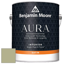 Benjamin Moore Aura 526 Waterborne Interior Satin Finish покрытие цвет 487 Liberty Park