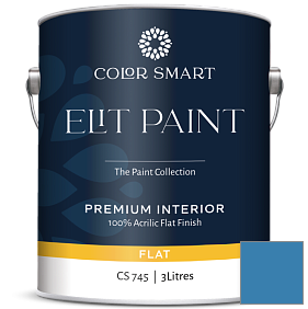Краска COLOR SMART CS 745 ELIT PAINT глубокоматовая моющаяся краска цвет 797 Athens Blue