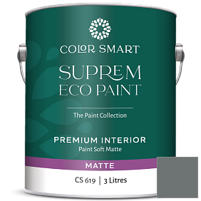 Краска COLOR SMART CS 619 SUPREM ECO PAINT матовая краска цвет 1595 Rocky Coast