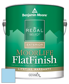 Benjamin Moore W105 Regal Select Exterior Paint-MoorLife Flat Finish краска цвет 2065-60 Caribbean Coast