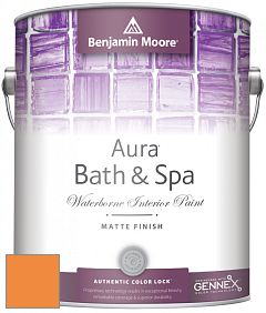 Benjamin Moore Aura 532 Bath & Spa Waterborne Interior Paint Matte Finish краска цвет 2016-30 Carrot Stick