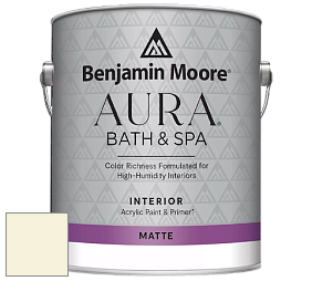 Benjamin Moore Aura 532 Bath & Spa Waterborne Interior Paint Matte Finish краска цвет OC-114 BM OC-114