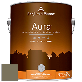 Benjamin Moore Aura 634 Waterborne Exterior Low Lustre Finish краска цвет 2142-30 Mountain Moss
