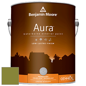 Benjamin Moore Aura 634 Waterborne Exterior Low Lustre Finish краска цвет 2146-10 Dark Celery