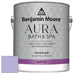 Benjamin Moore Aura 532 Bath & Spa Waterborne Interior Paint Matte Finish краска цвет 1396 Heather Plum