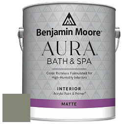 Benjamin Moore Aura 532 Bath & Spa Waterborne Interior Paint Matte Finish краска цвет NCS S 5010-G50Y 