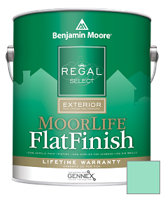 Краска Regal Select Exterior Paint-MoorLife Flat Finish (W105) цвет 2039-50 Mermaid Green
