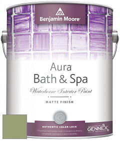 Benjamin Moore Aura 532 Bath & Spa Waterborne Interior Paint Matte Finish краска цвет NCS S 3030-G40Y 