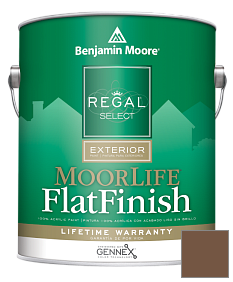 Краска Regal Select Exterior Paint-MoorLife Flat Finish (W105) цвет 2164-10 Saddle Brown