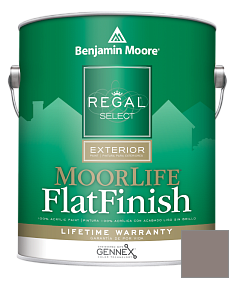 Краска Regal Select Exterior Paint-MoorLife Flat Finish (W105) цвет 2109-40 Smoked Oyster